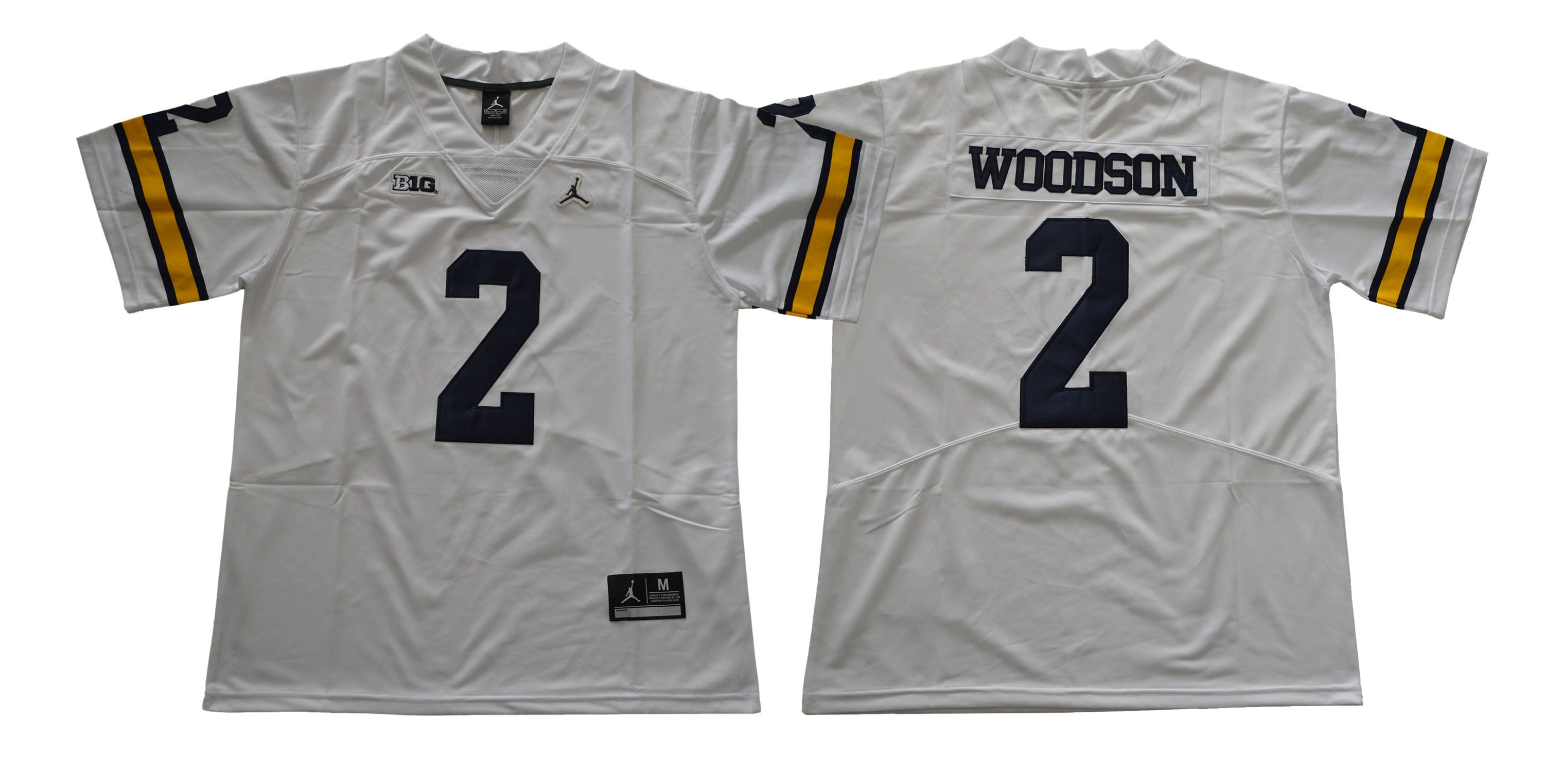 Men Michigan Wolverines #2 Woodson White NCAA Jerseys->ncaa teams->NCAA Jersey